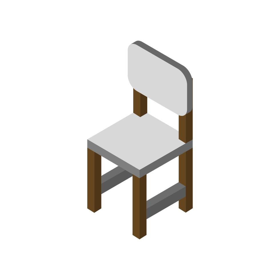 Isometric Chair On White Background vector