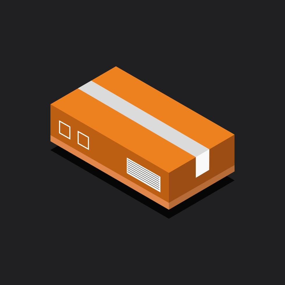 Isometric Box On White Background vector