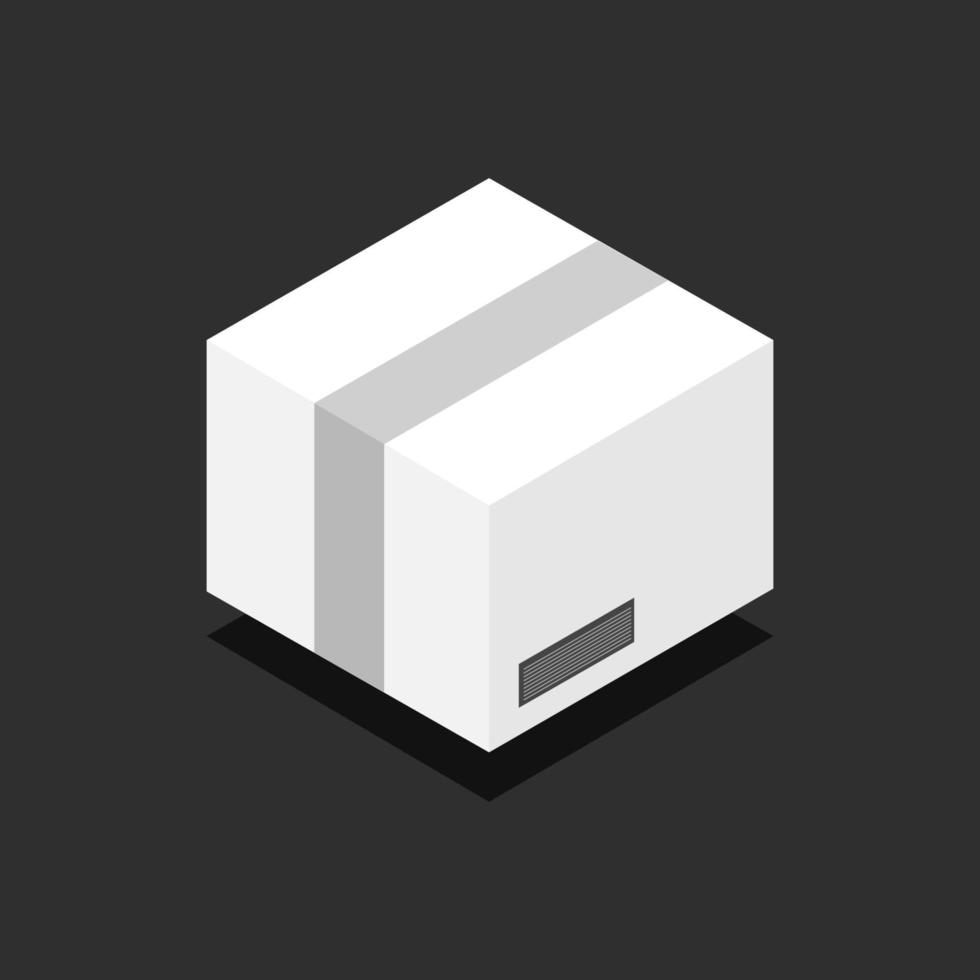 Isometric Box On White Background vector