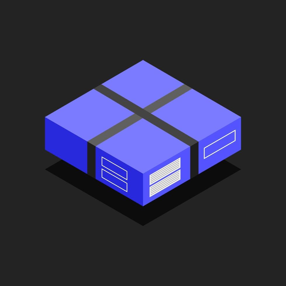 Isometric Box On White Background vector