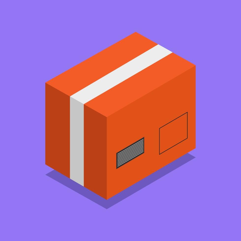 Isometric Box On White Background vector