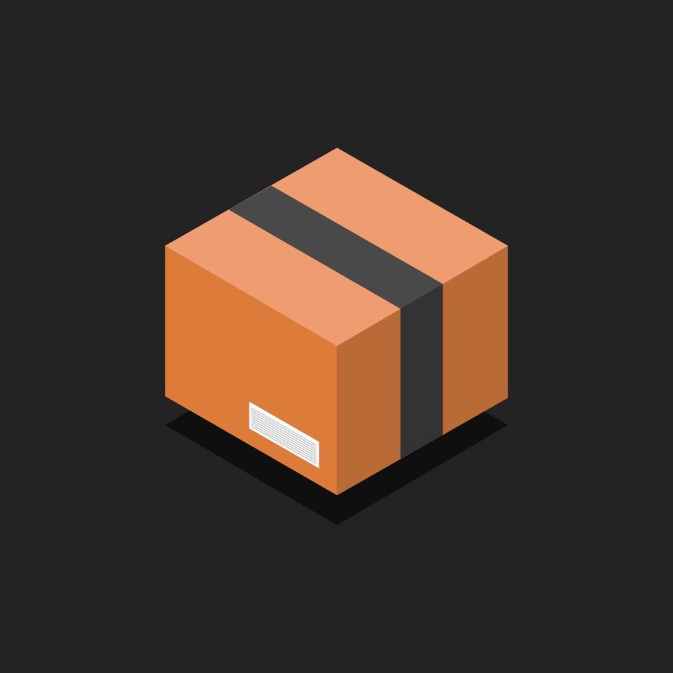 Isometric Box On White Background vector