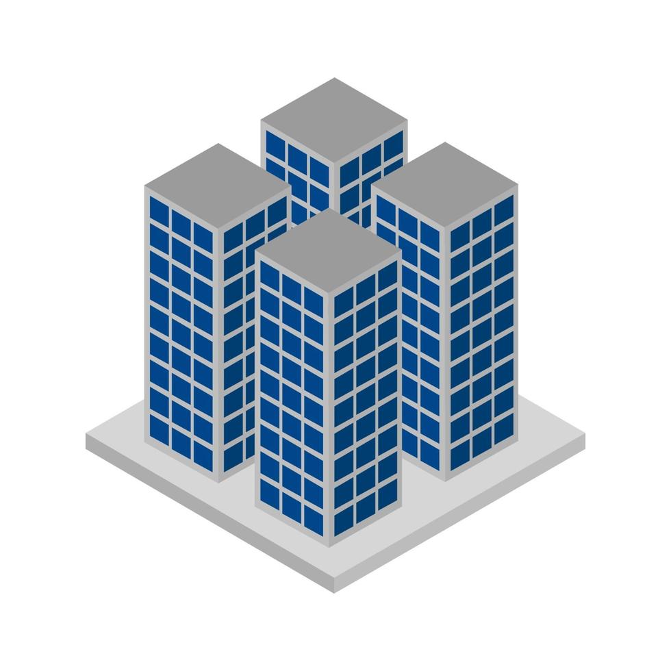 Isometric Skyscraper On White Background vector