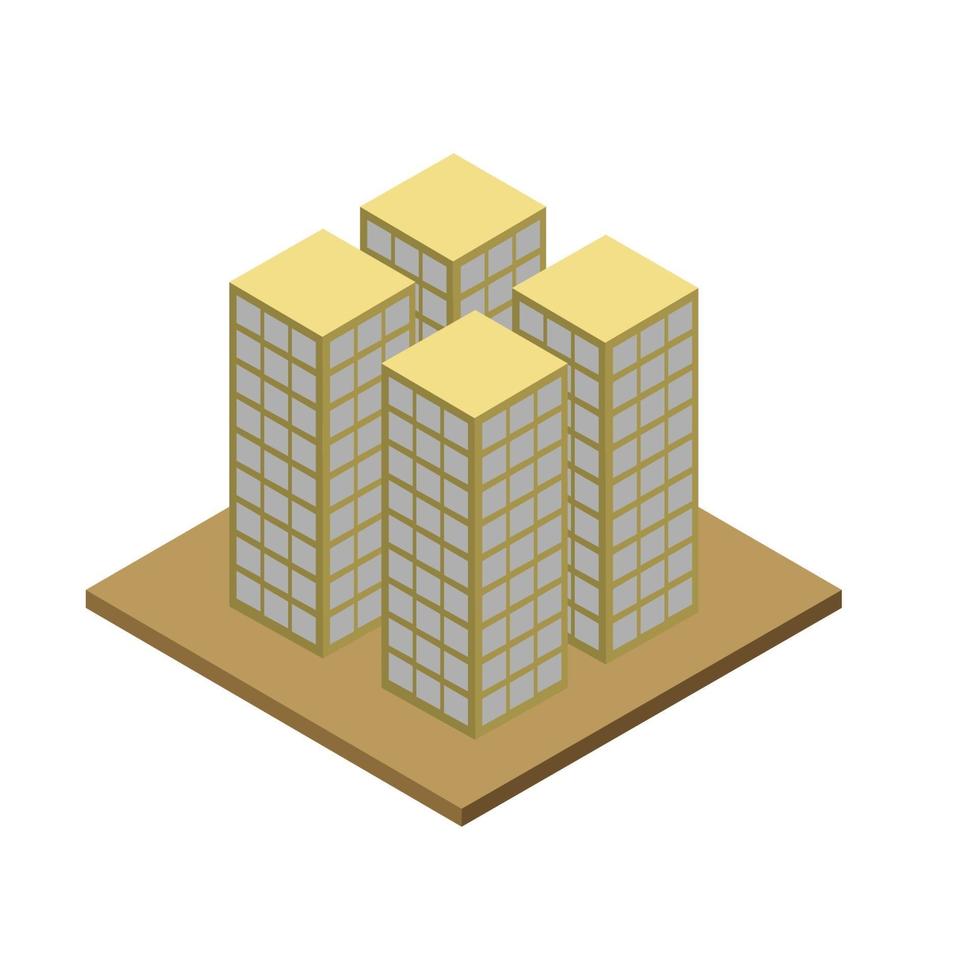 Isometric Skyscraper On White Background vector