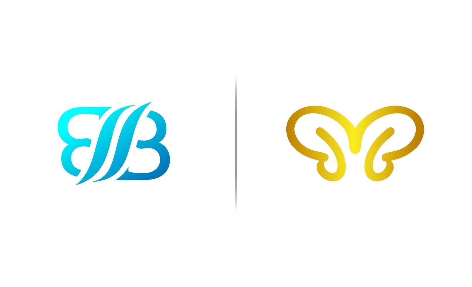 bb letter logo template vector design