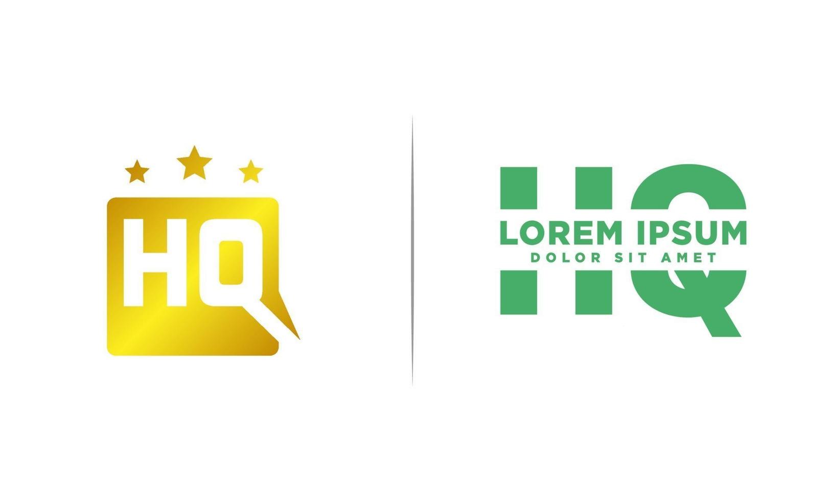 hq logo letter design vector