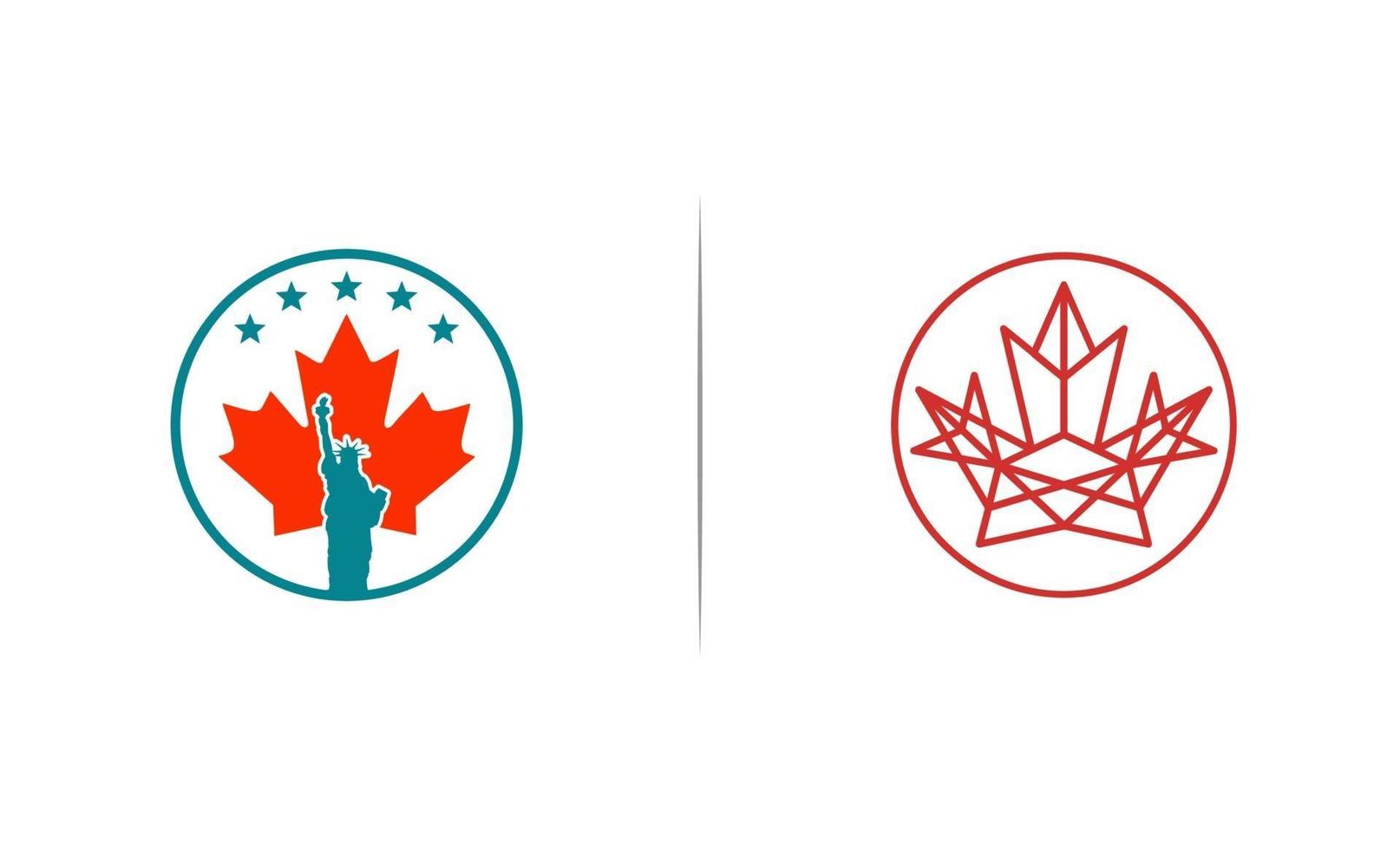 canada and united states of america consultant logo design vector illustration