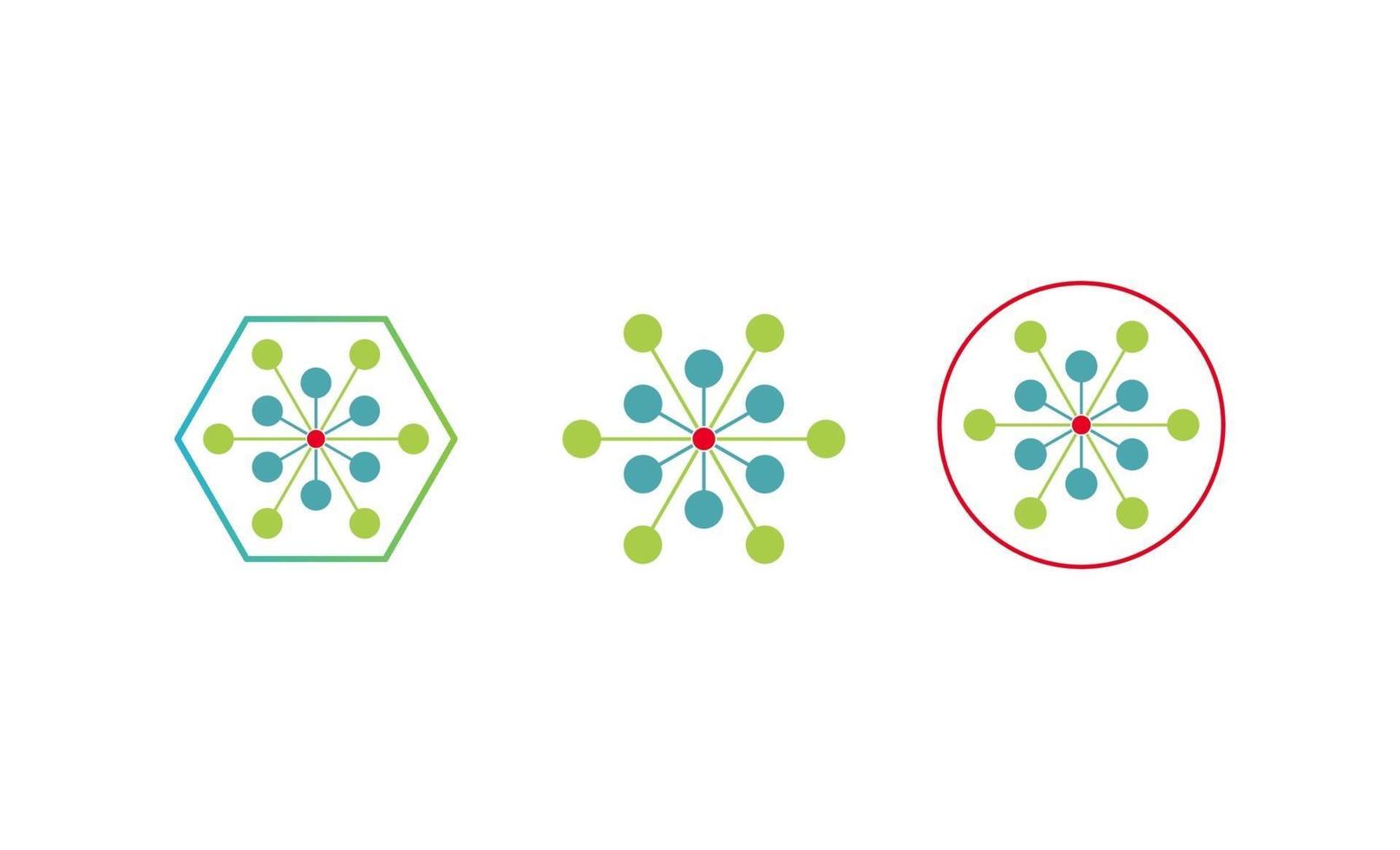 science molecule logo template vector illustration icon element isolated - vector