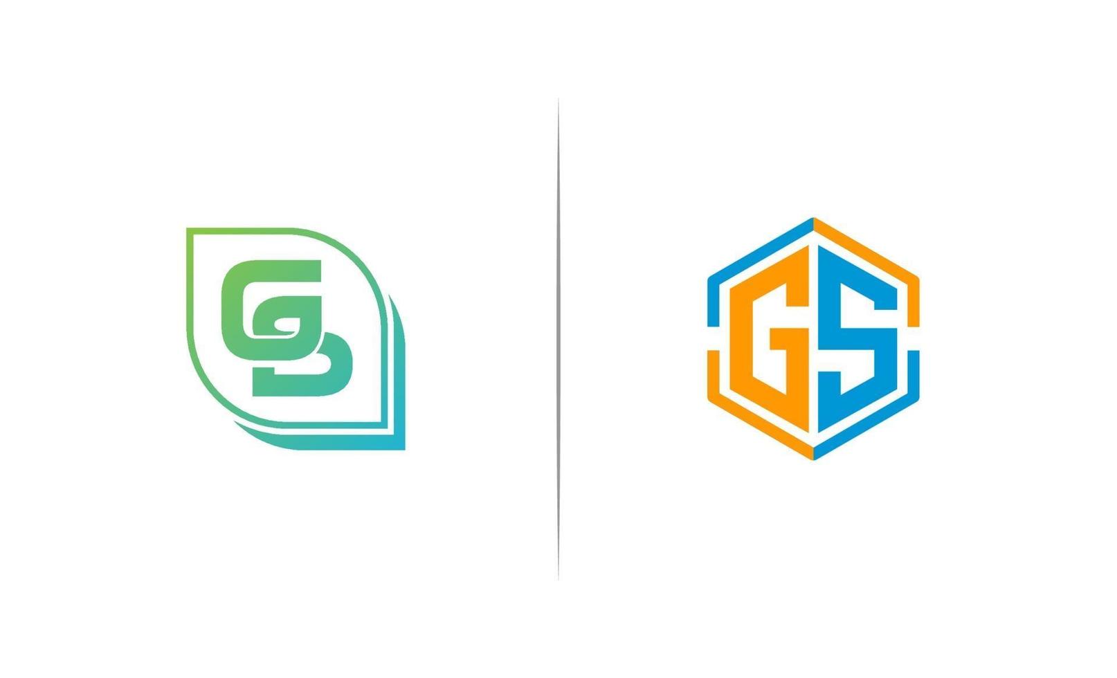 letter gs logo template vector