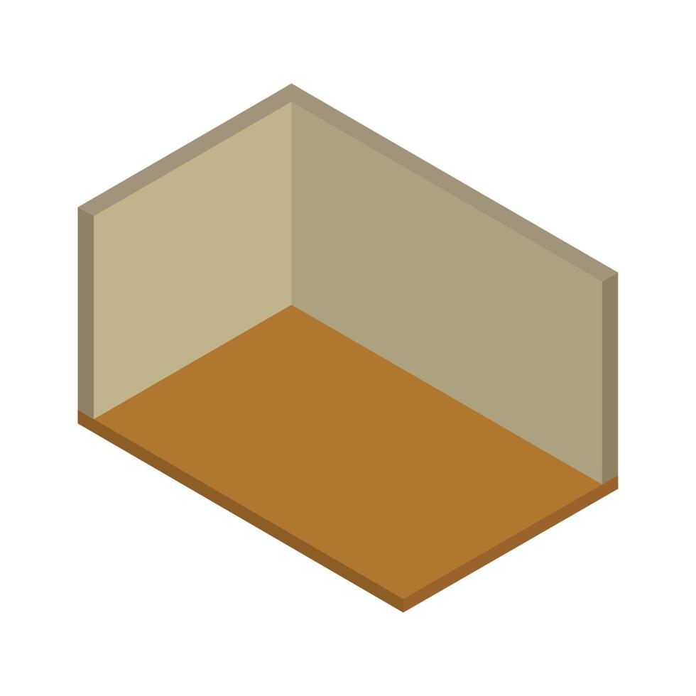 Isometric Empty Room On White Background vector