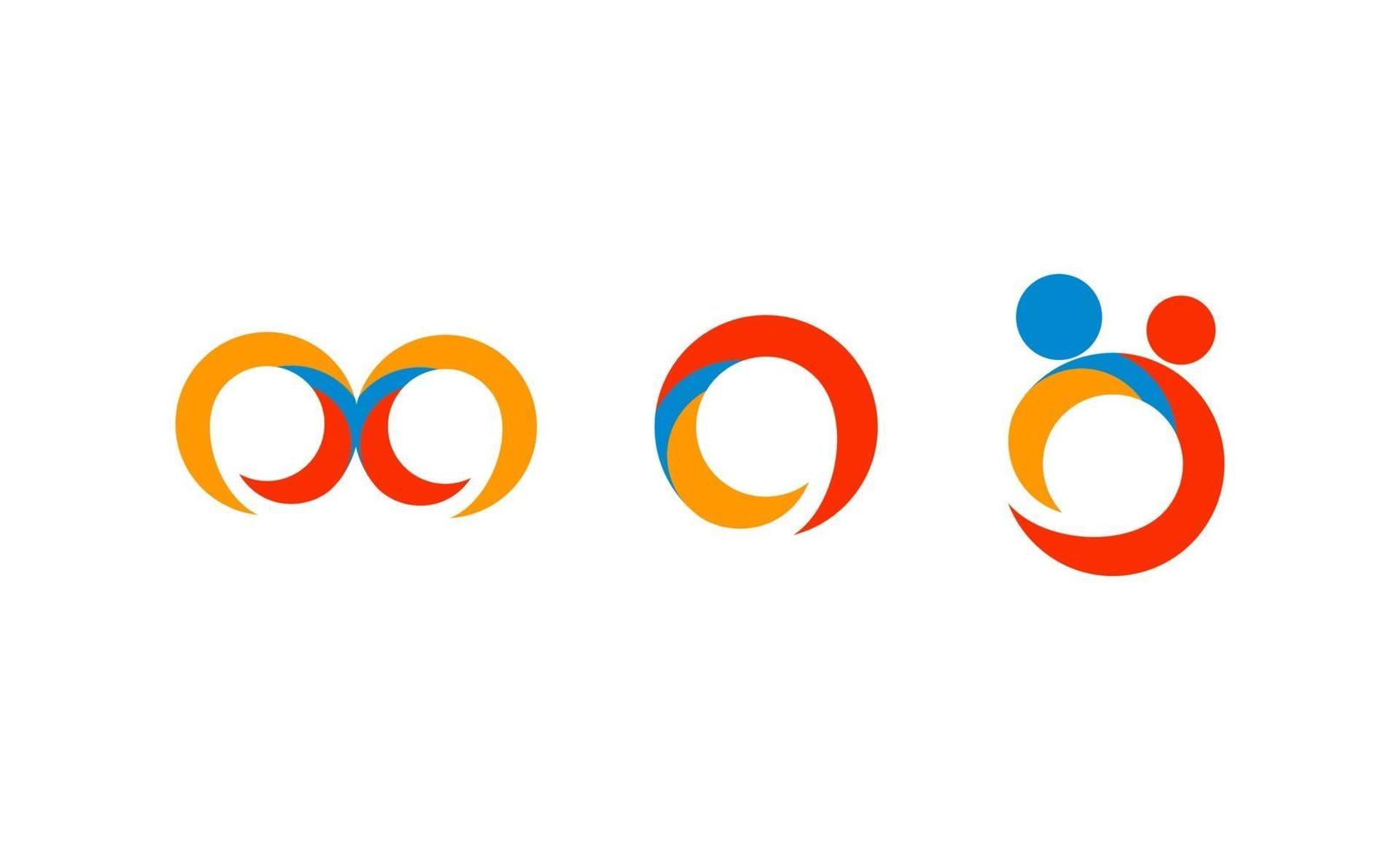 abstract Infinite loop logo template vector