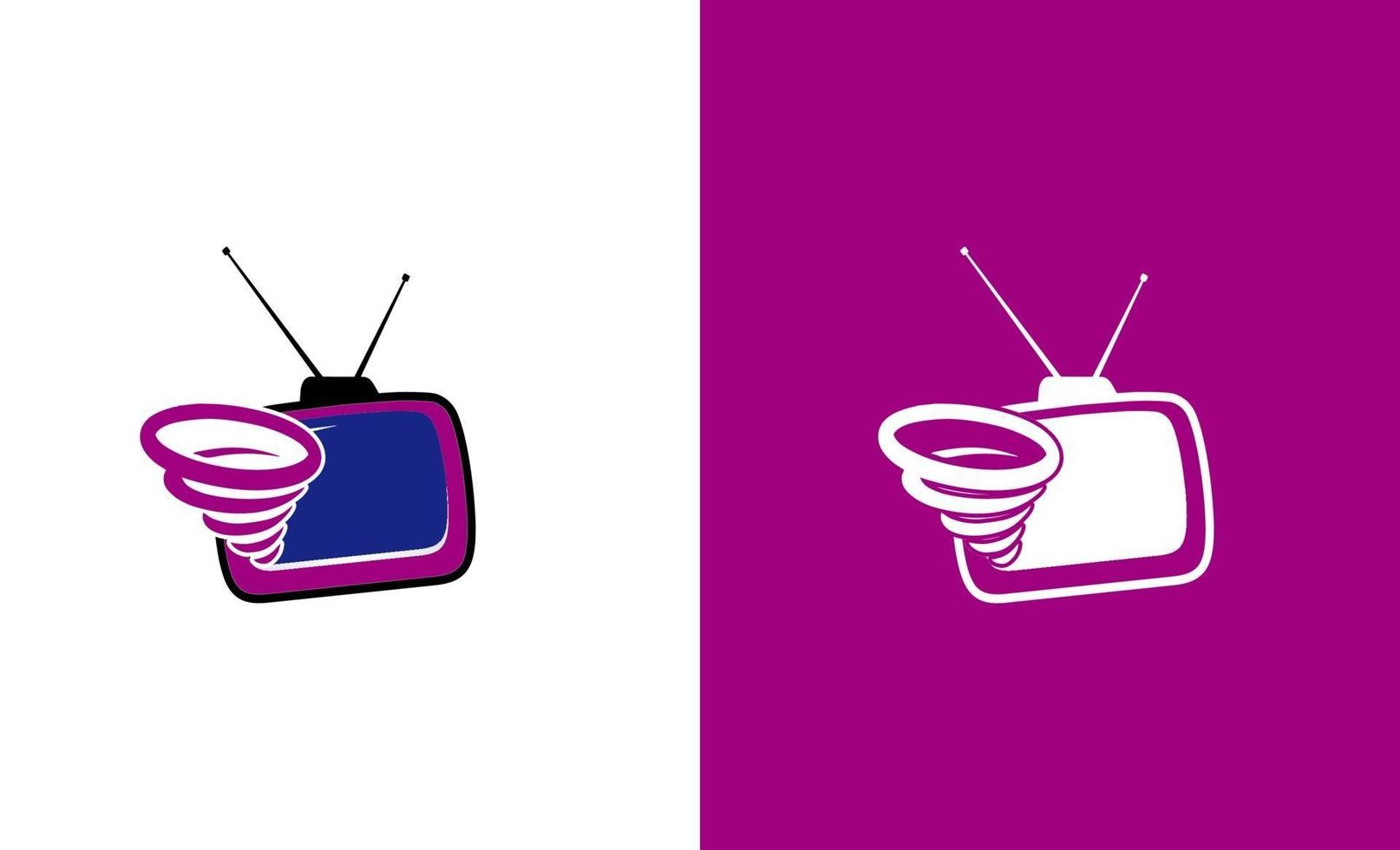 plantilla de logotipo de televisión twister vector