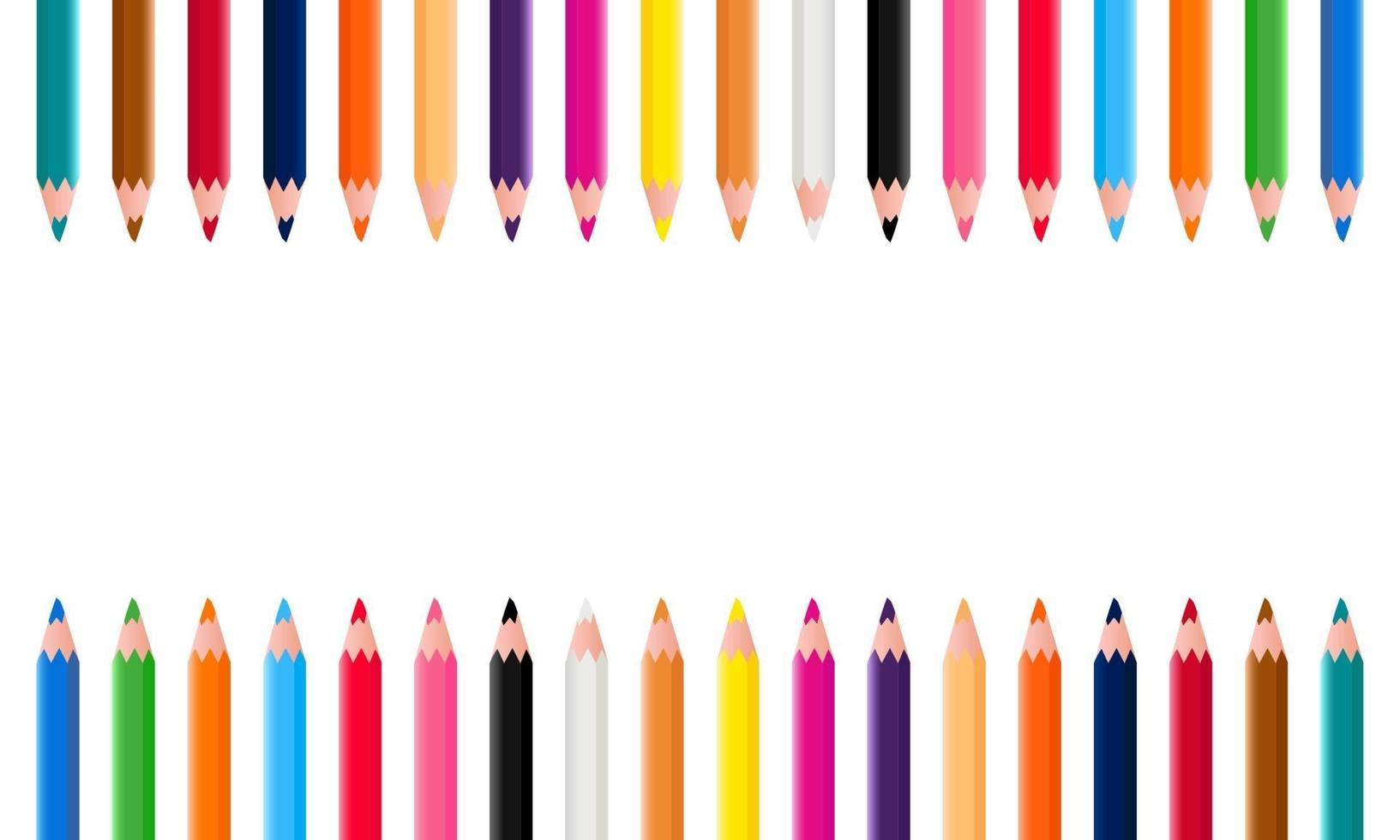 Colored Pencils Background vector