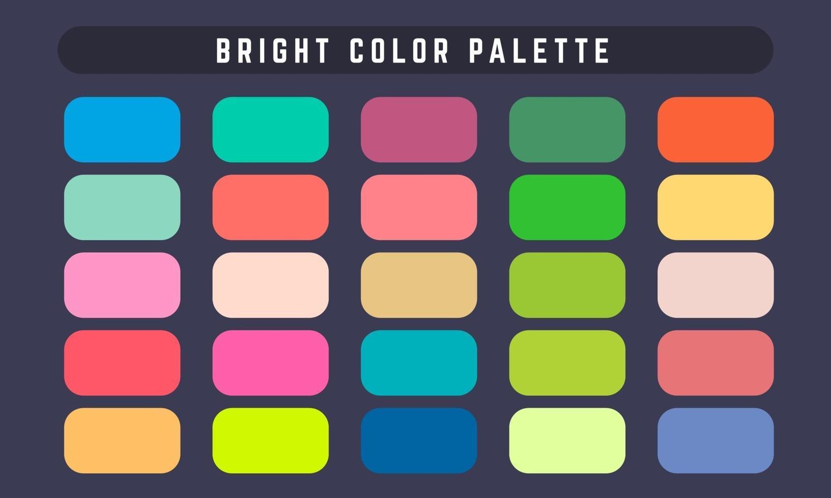 paleta de colores vectoriales brillantes vector