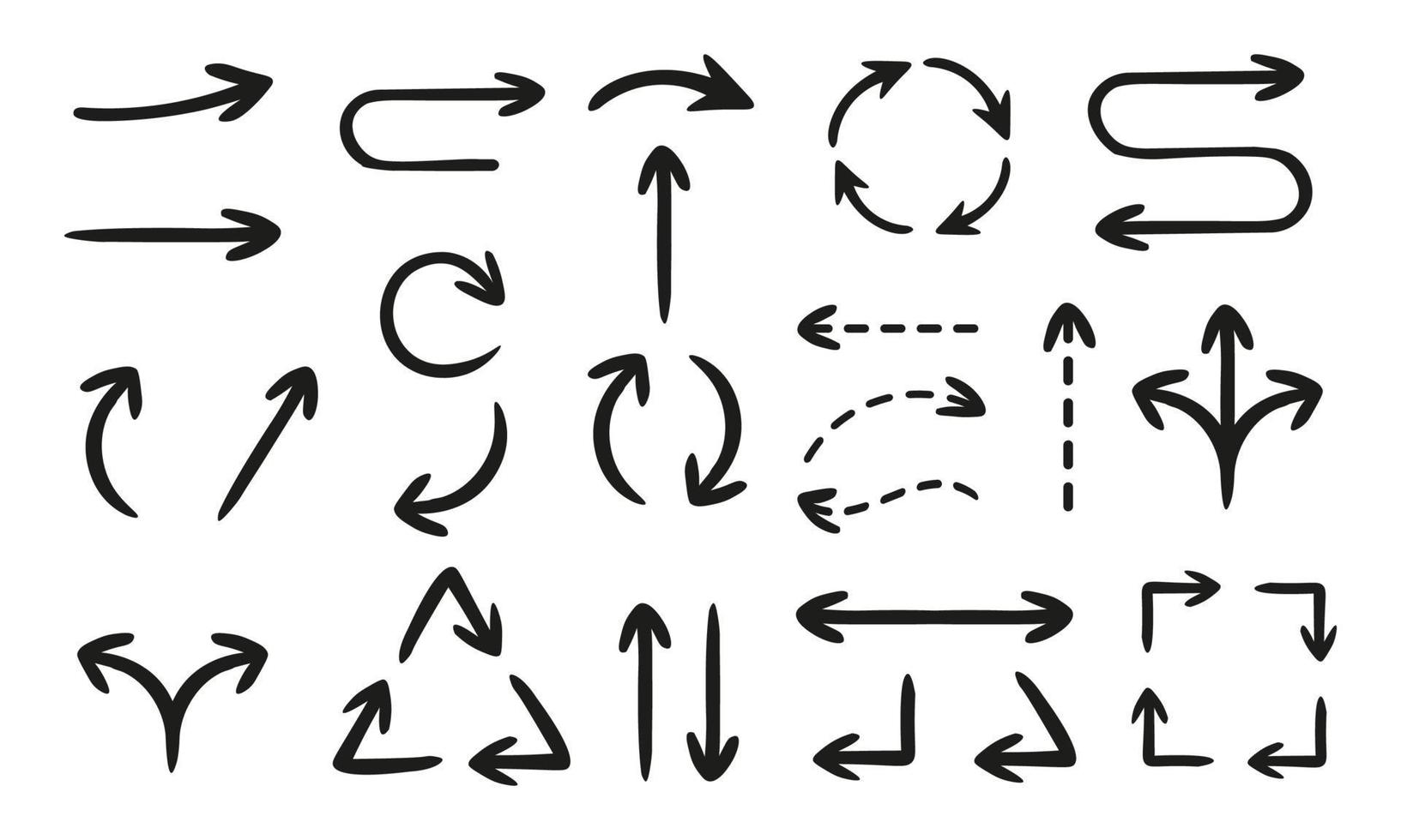 Hand Drawn Arrow Collection vector