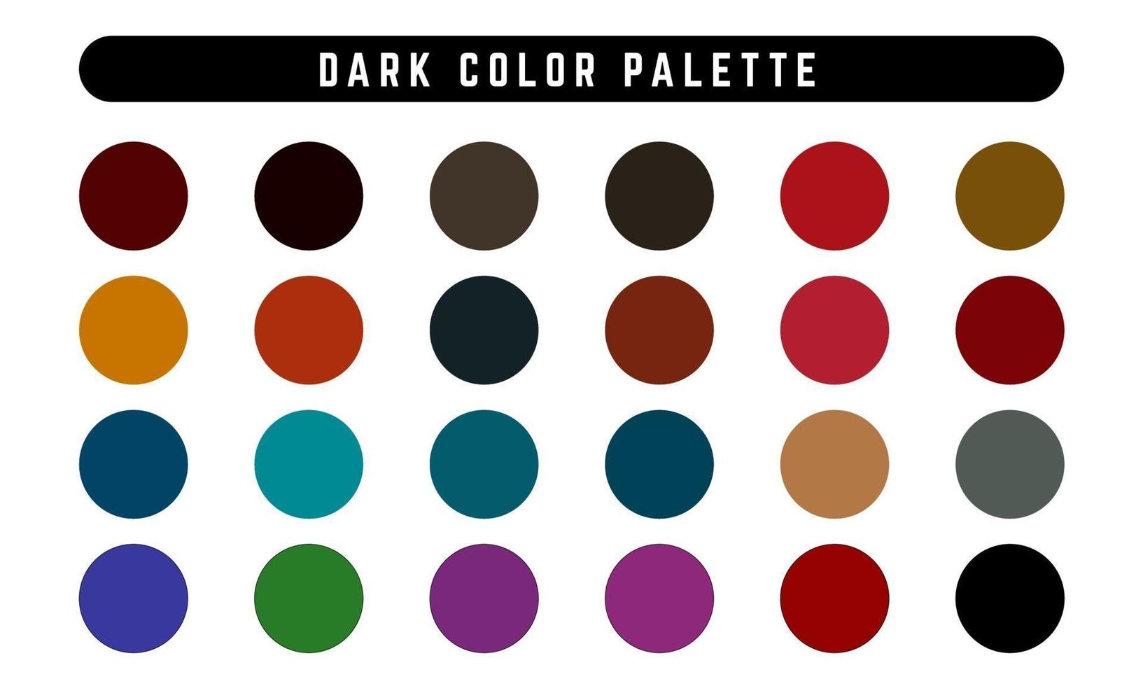 Dark Color Palette Set vector