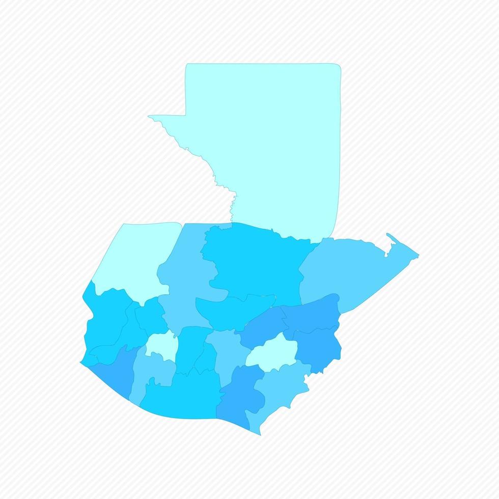 Guatemala Divided Map With States vector