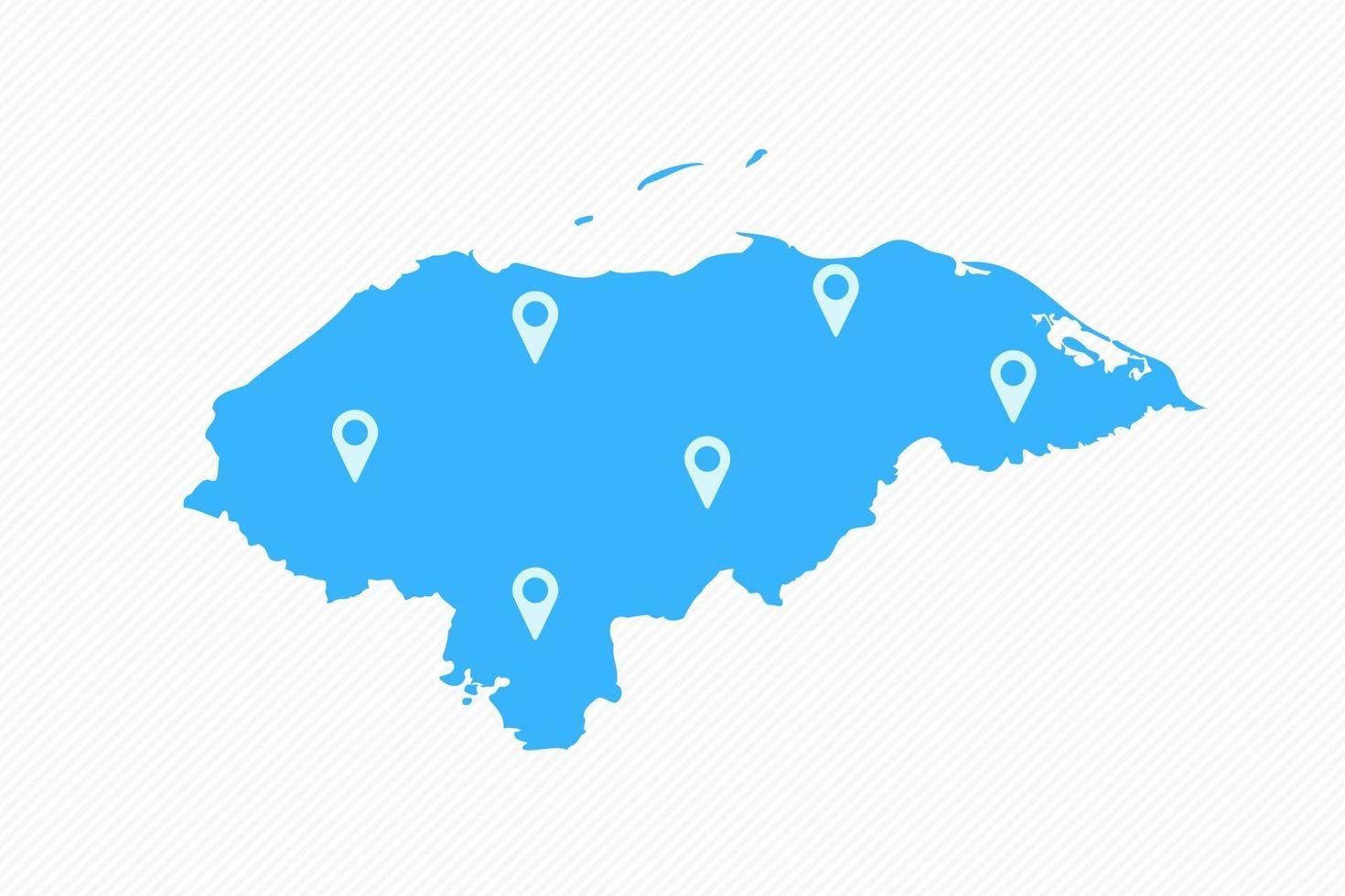 Honduras Simple Map With Map Icons vector