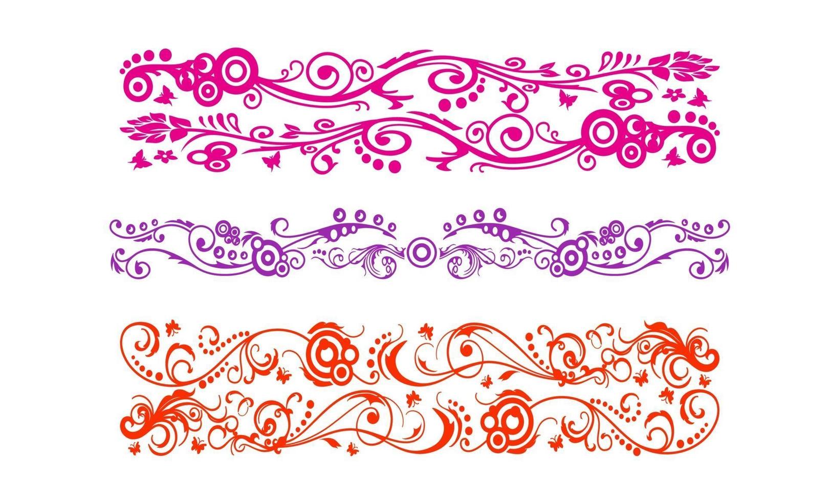 Vintage Batik ornament line art design vector