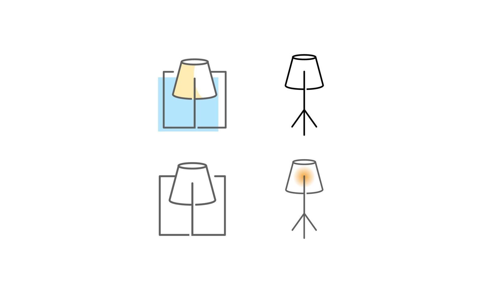 Interior lamp home logo icon vector