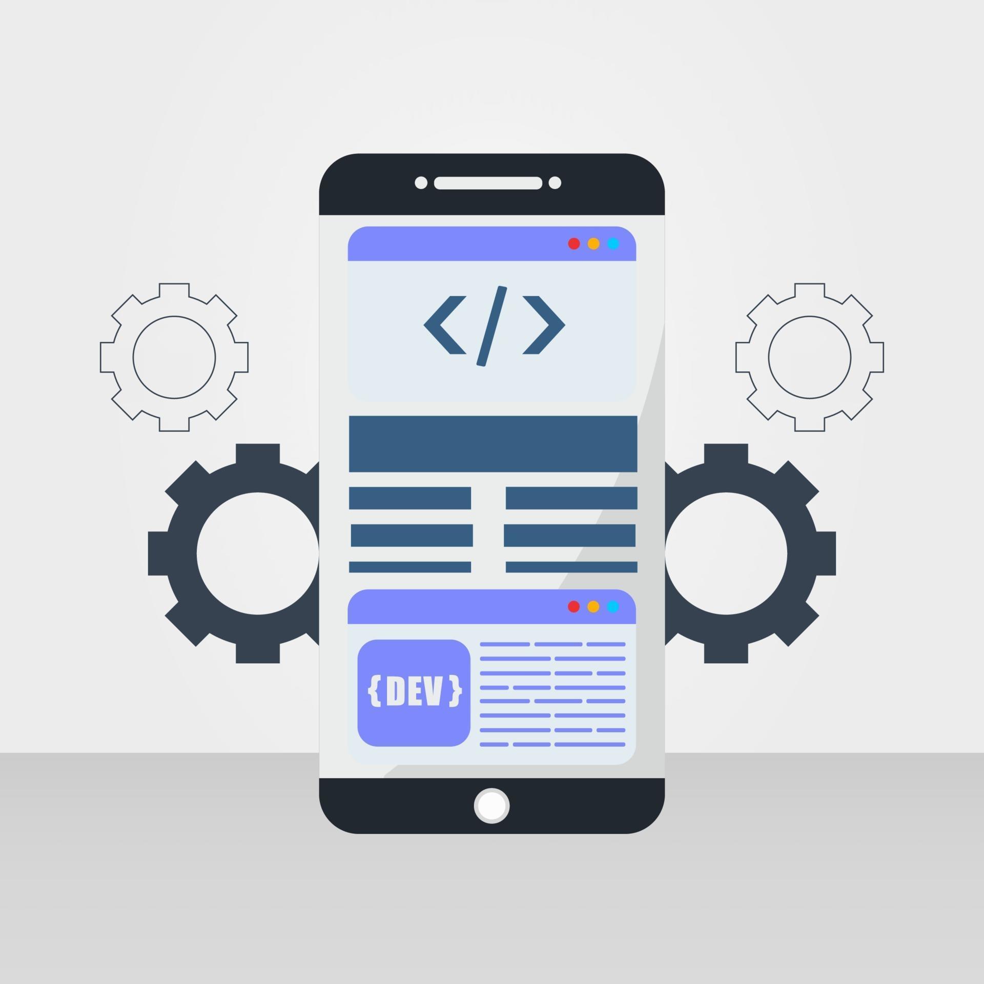Mobile App Development Illustration 2209482 Vector Art at Vecteezy
