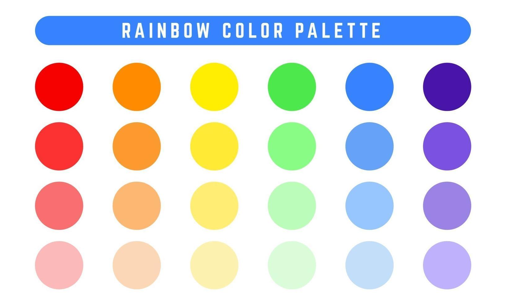 conjunto de paleta de colores de vector de arco iris