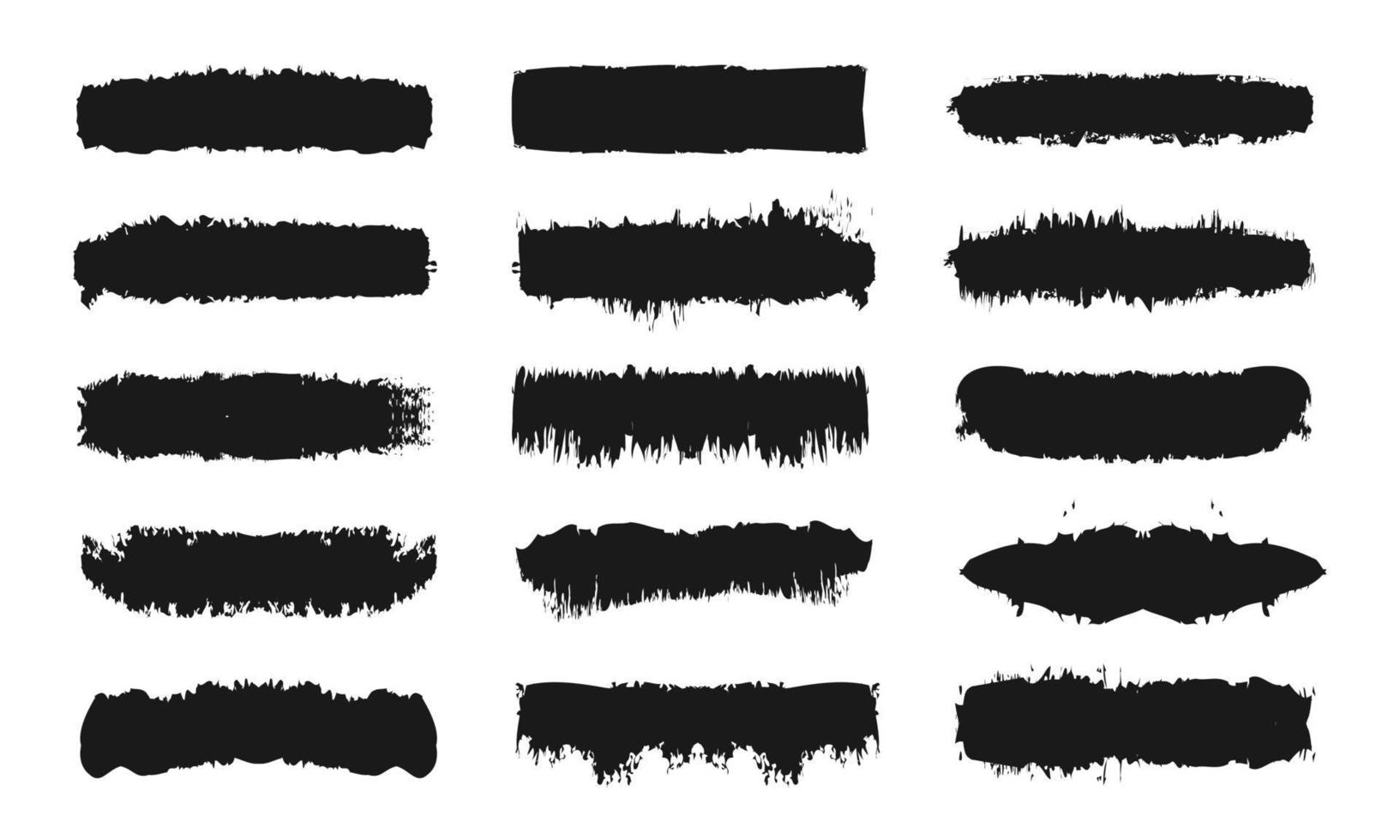 Paint Brush Stroke Set vector