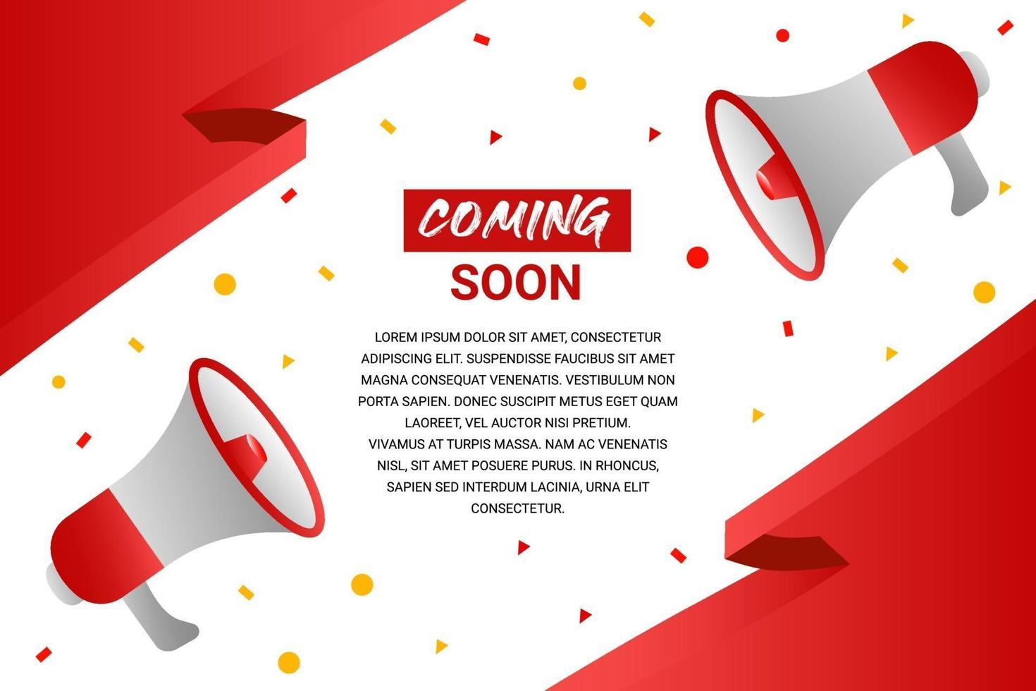 Red Coming Soon Banner vector