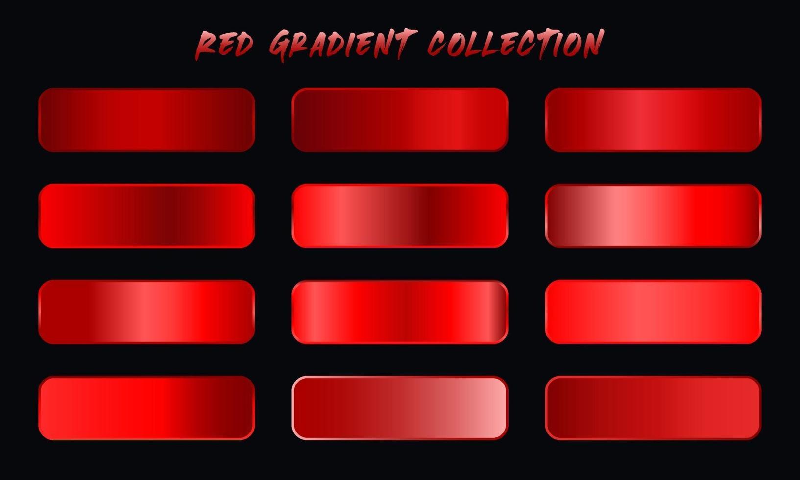 Red Gradients Swatches Set vector
