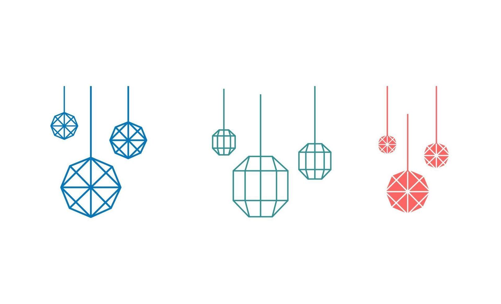 lampion interior line art vector design illustration