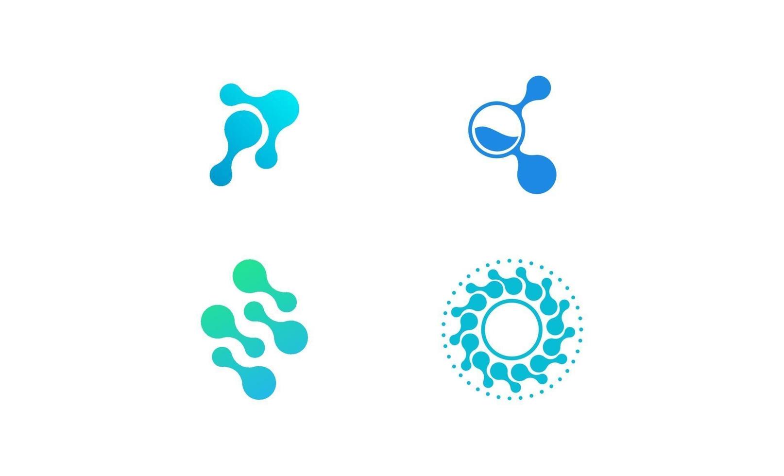 molecule lab science logo template design vector