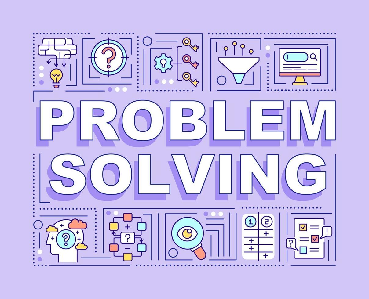 Problem solving word concepts banner vector