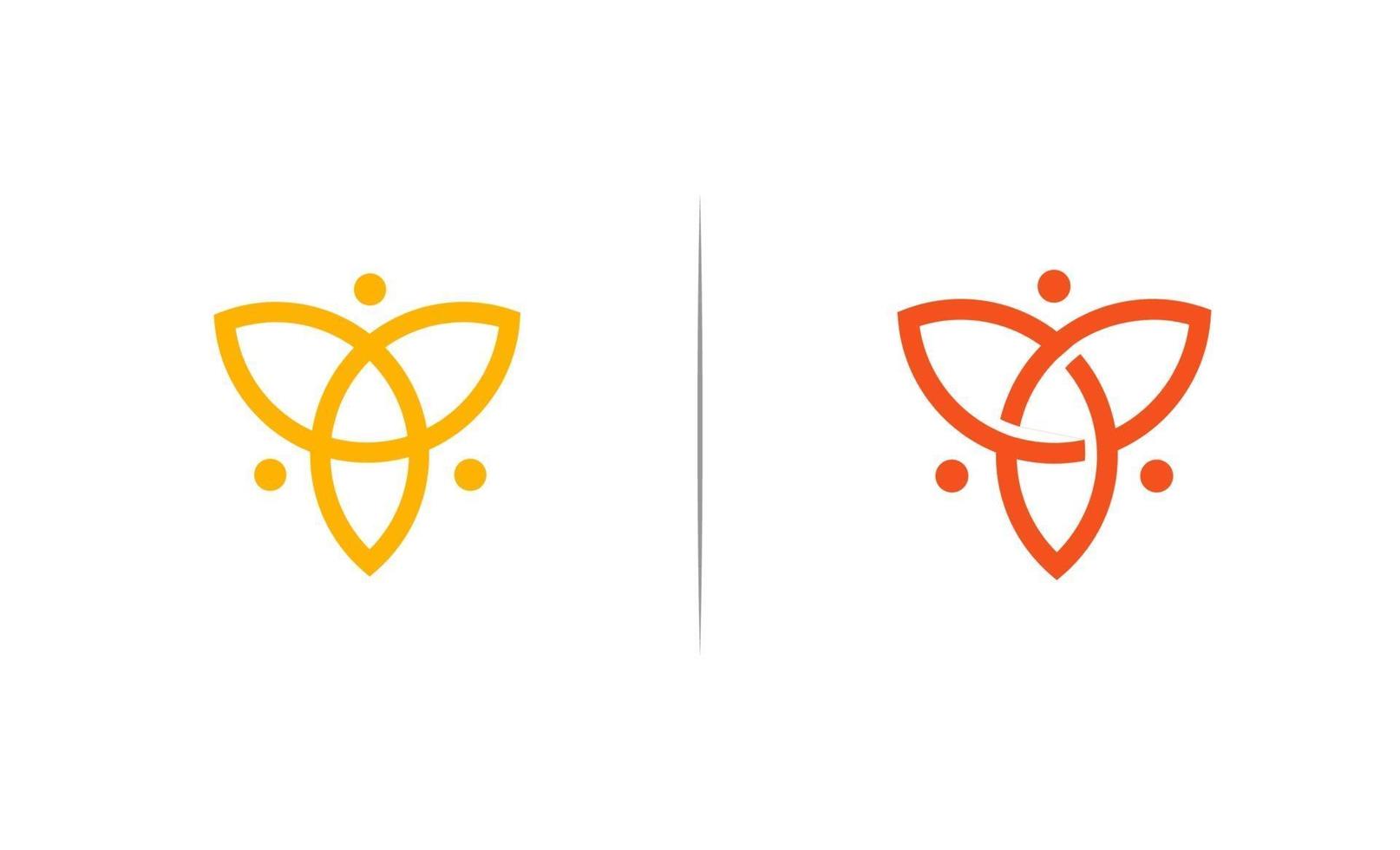 elemento de icono editable vector plantilla de logotipo de arte de línea de yoga aislado