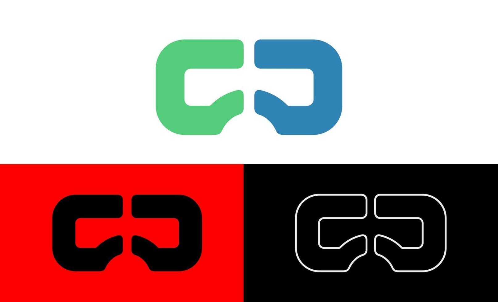 Realidad virtual, vr, ilustración de vector de plantilla de logotipo de visión, elemento de icono aislado