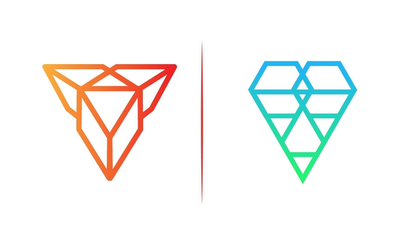 Ilustración de vector de plantilla de logotipo de joyería de piedra de diamante