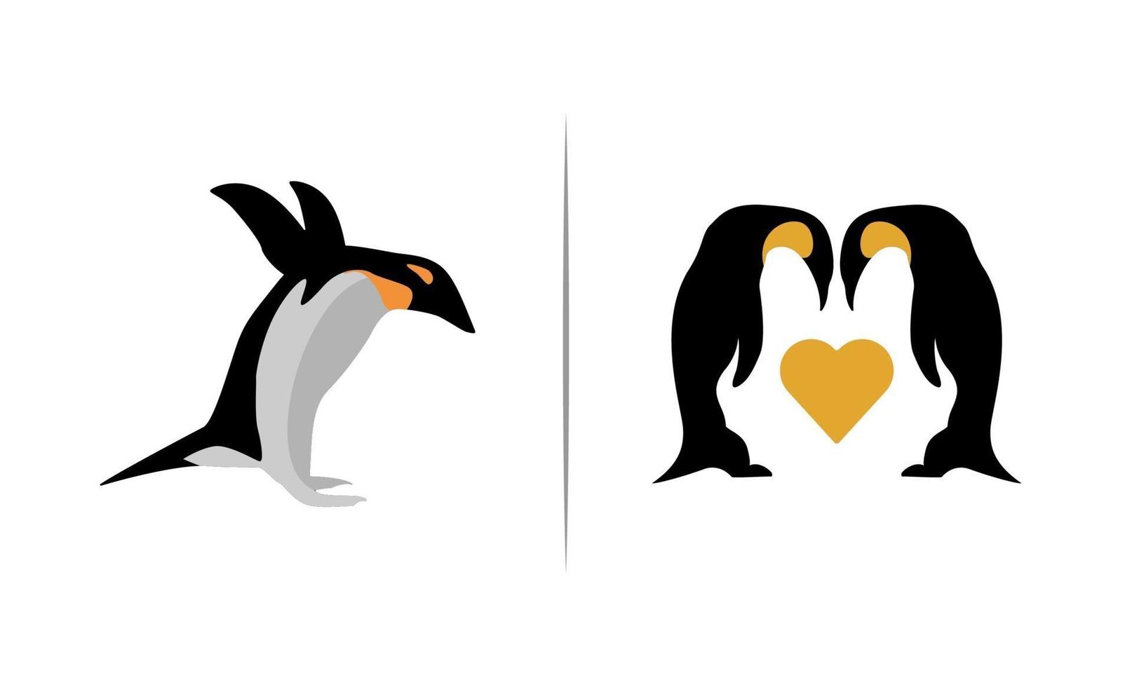 Penguin logo icon design vector