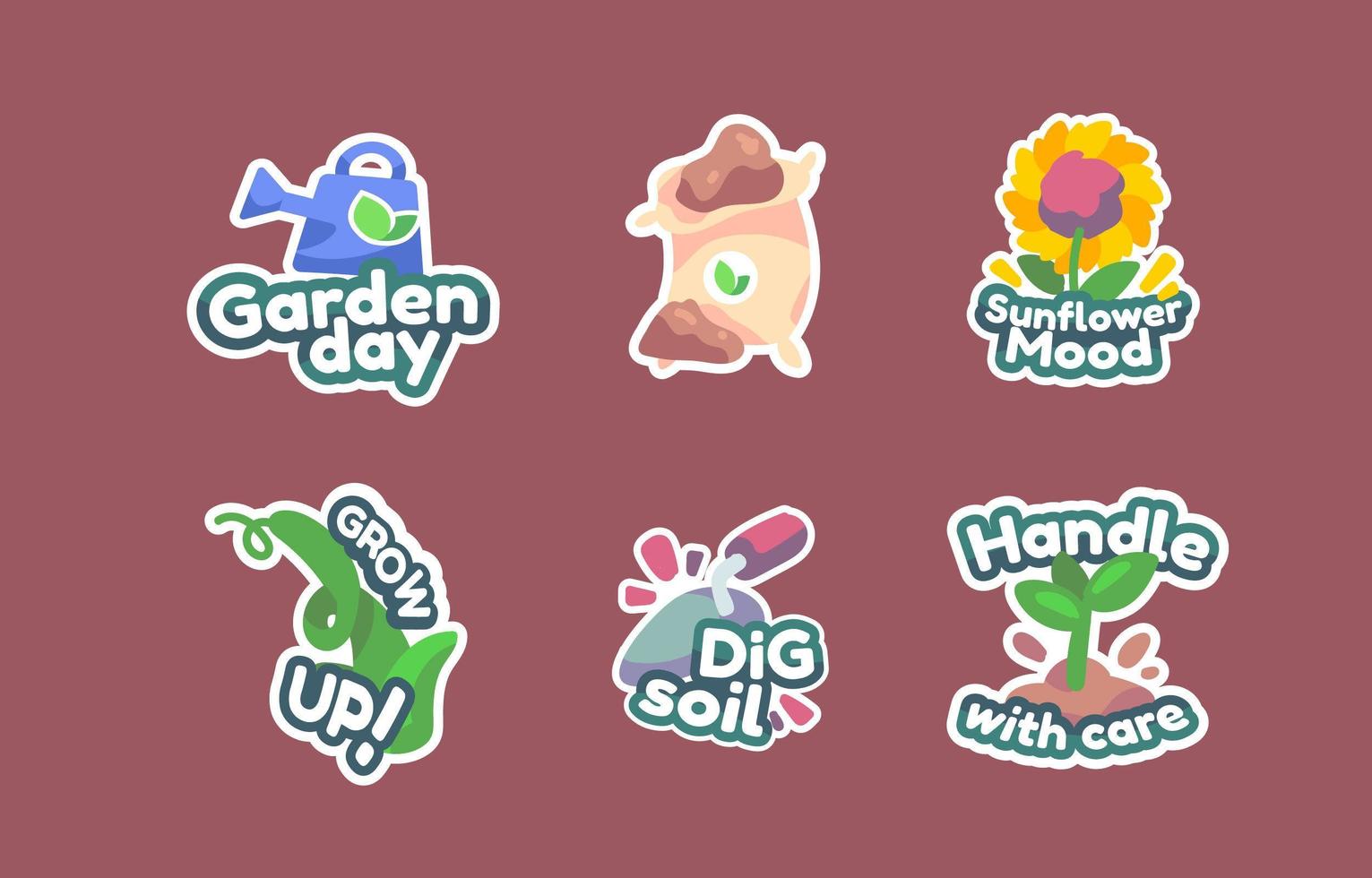 Eco Garden Sticker vector