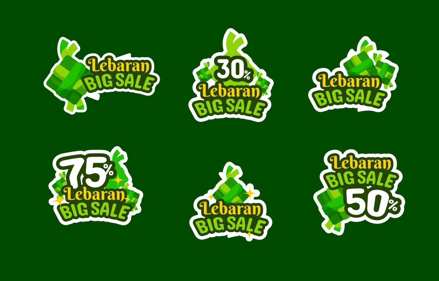 Lebaran Big Sale Sticker vector