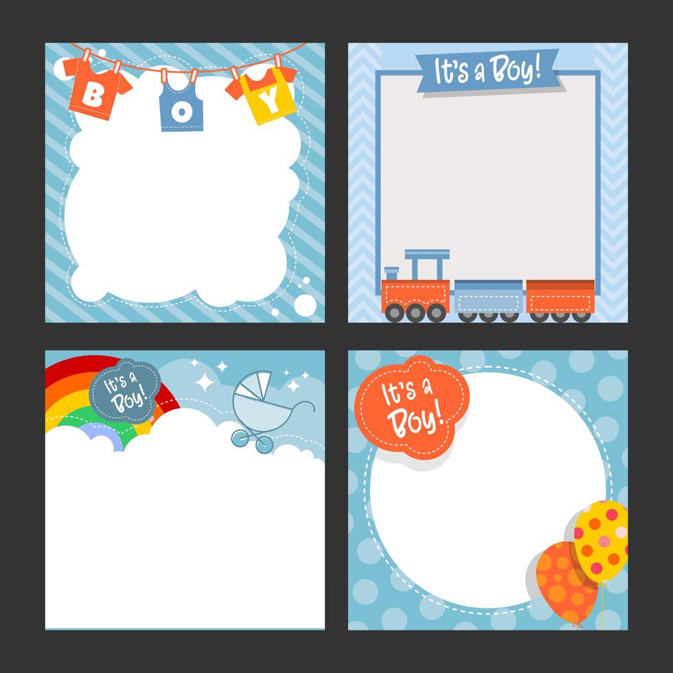 Baby Born Card Collection Template vector