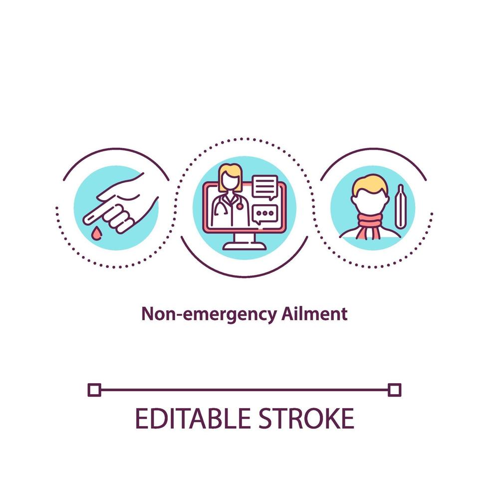 Non emergency ailment concept icon 2209936 Vector Art at Vecteezy