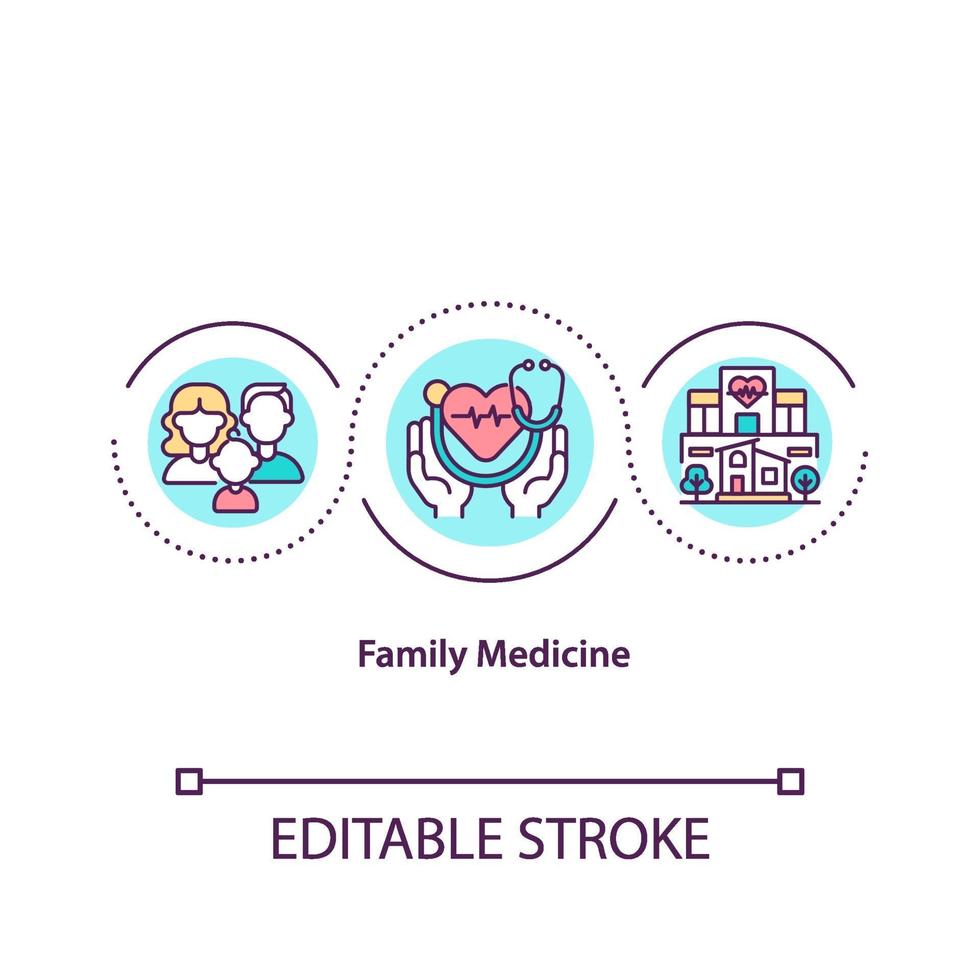 Family medicine concept icon vector