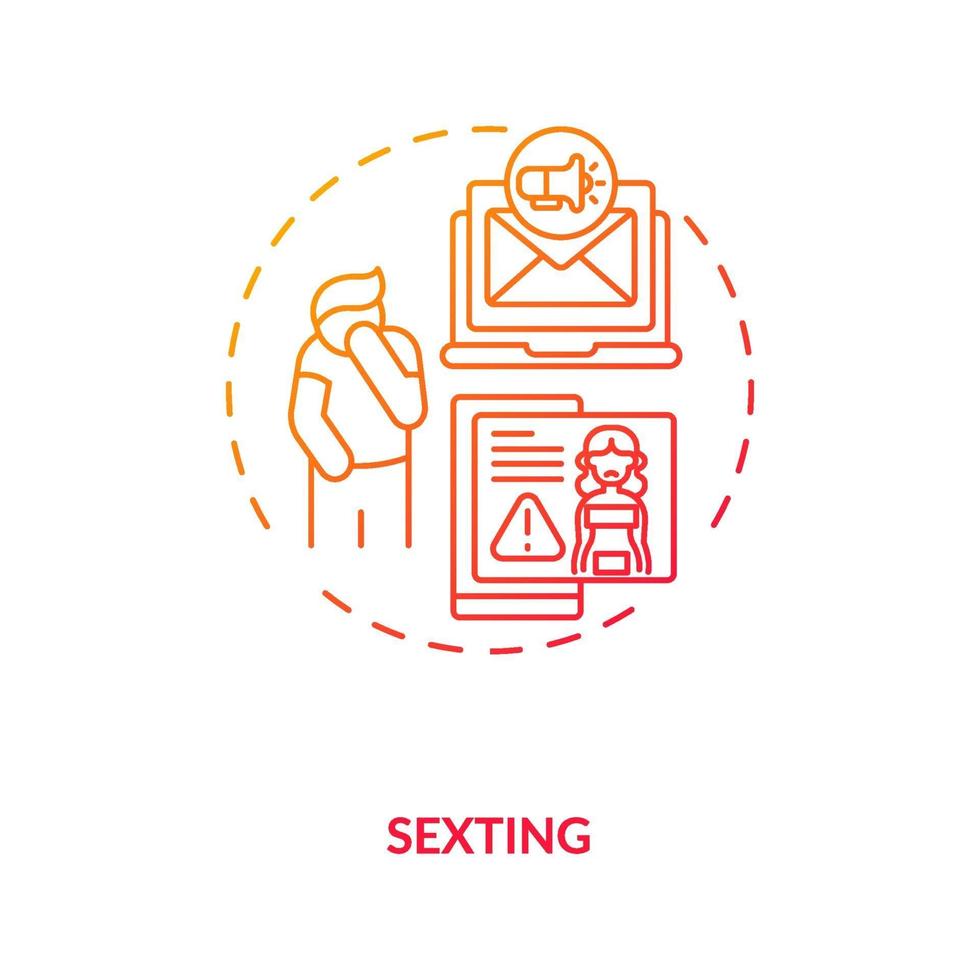 Sexting culture concept icon. vector