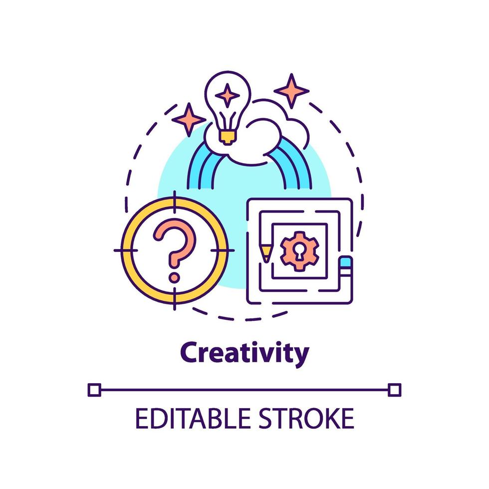 Creativity concept icon vector