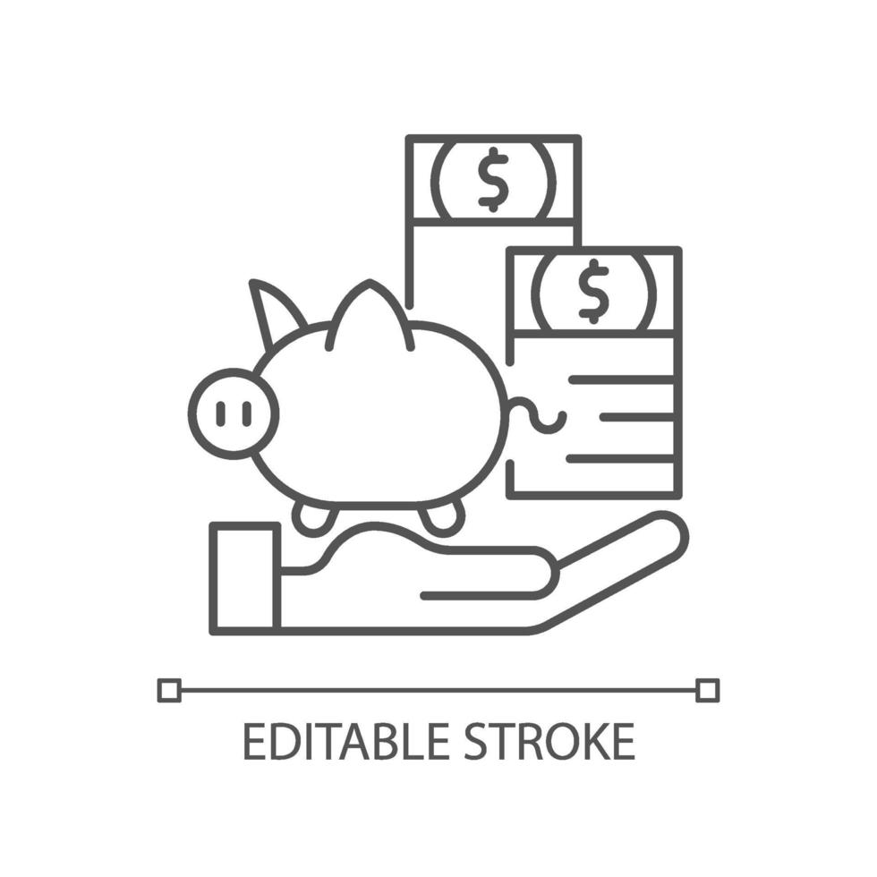 Payment protection insurance linear icon vector
