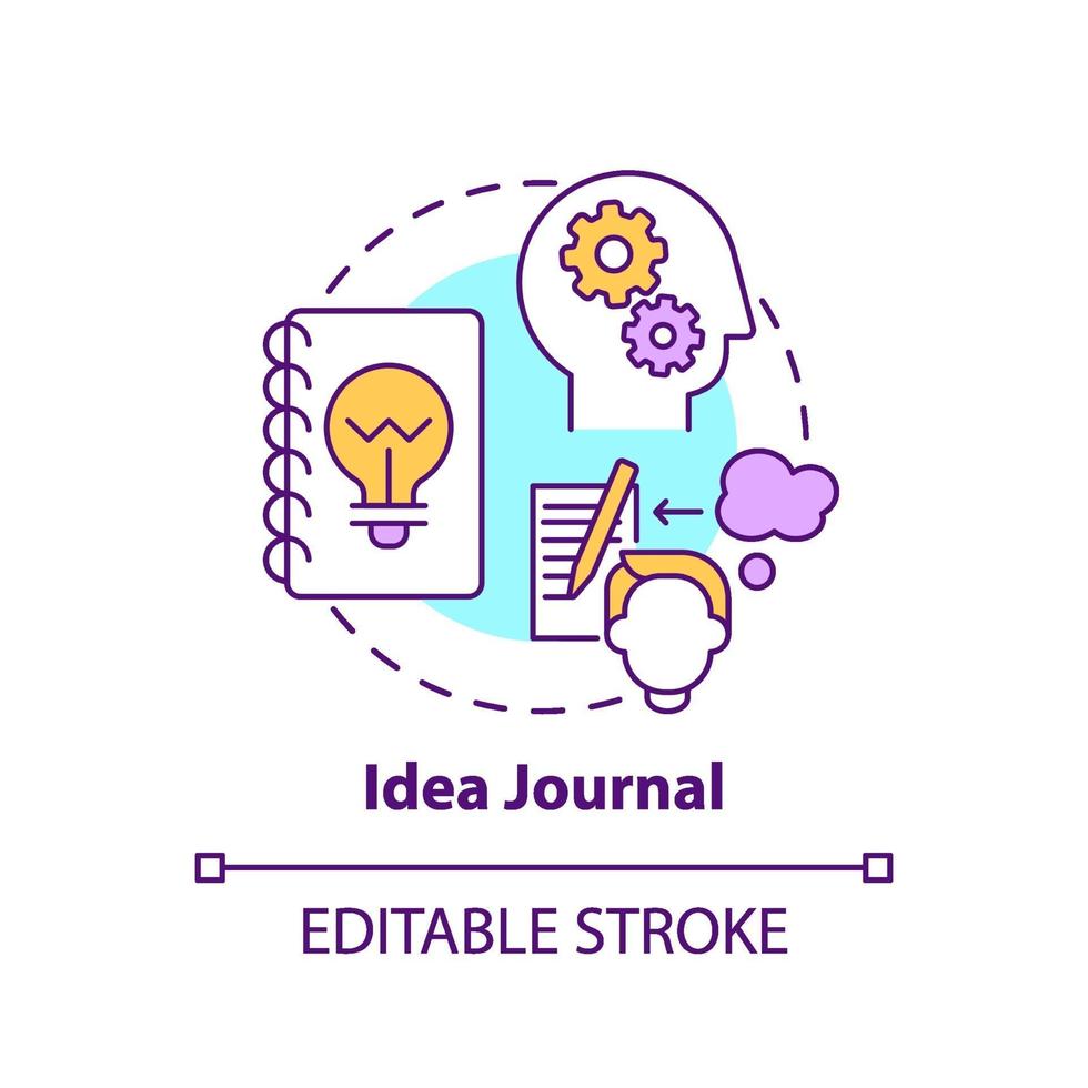 Idea journal concept icon vector