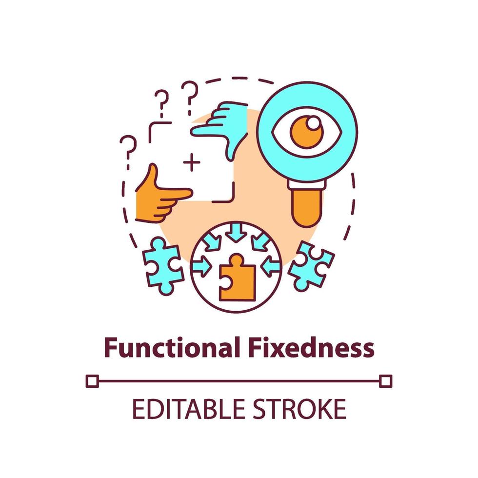 Functional fixedness concept icon vector