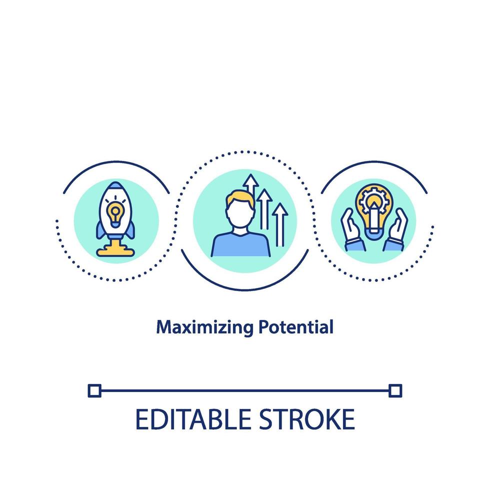 Maximizing potential concept icon vector