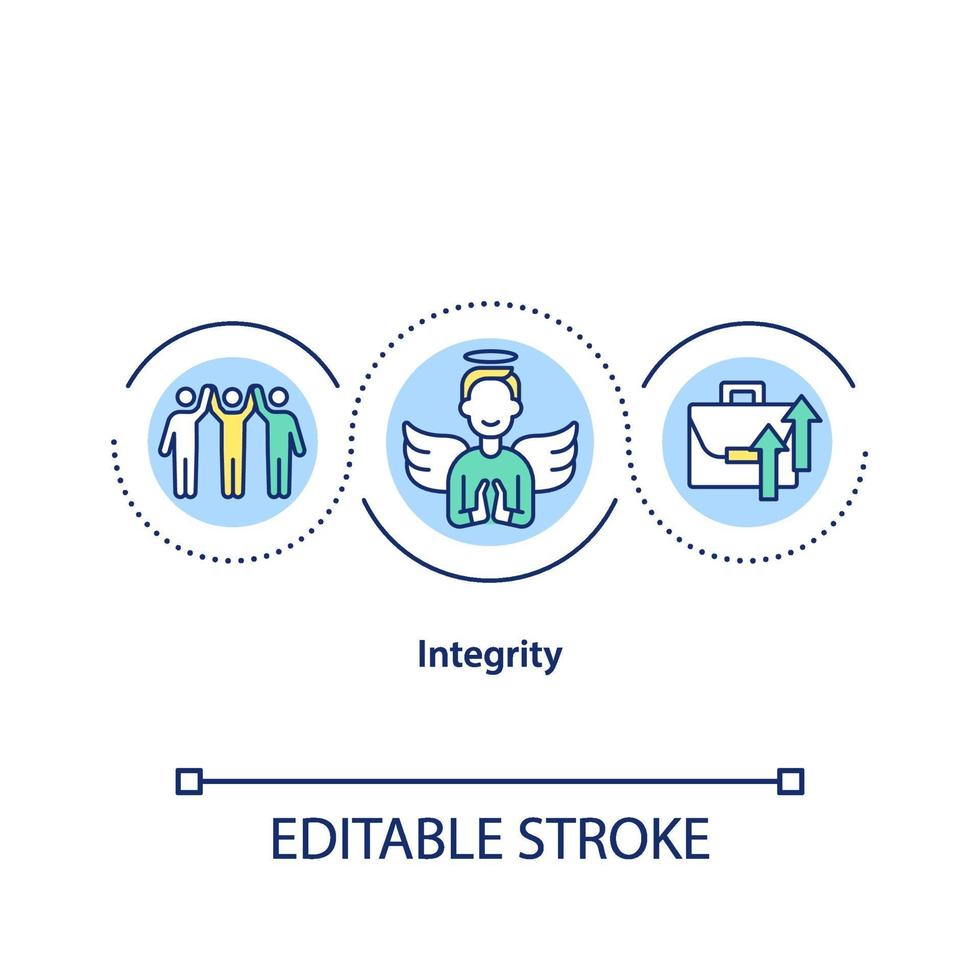 Integrity concept icon vector