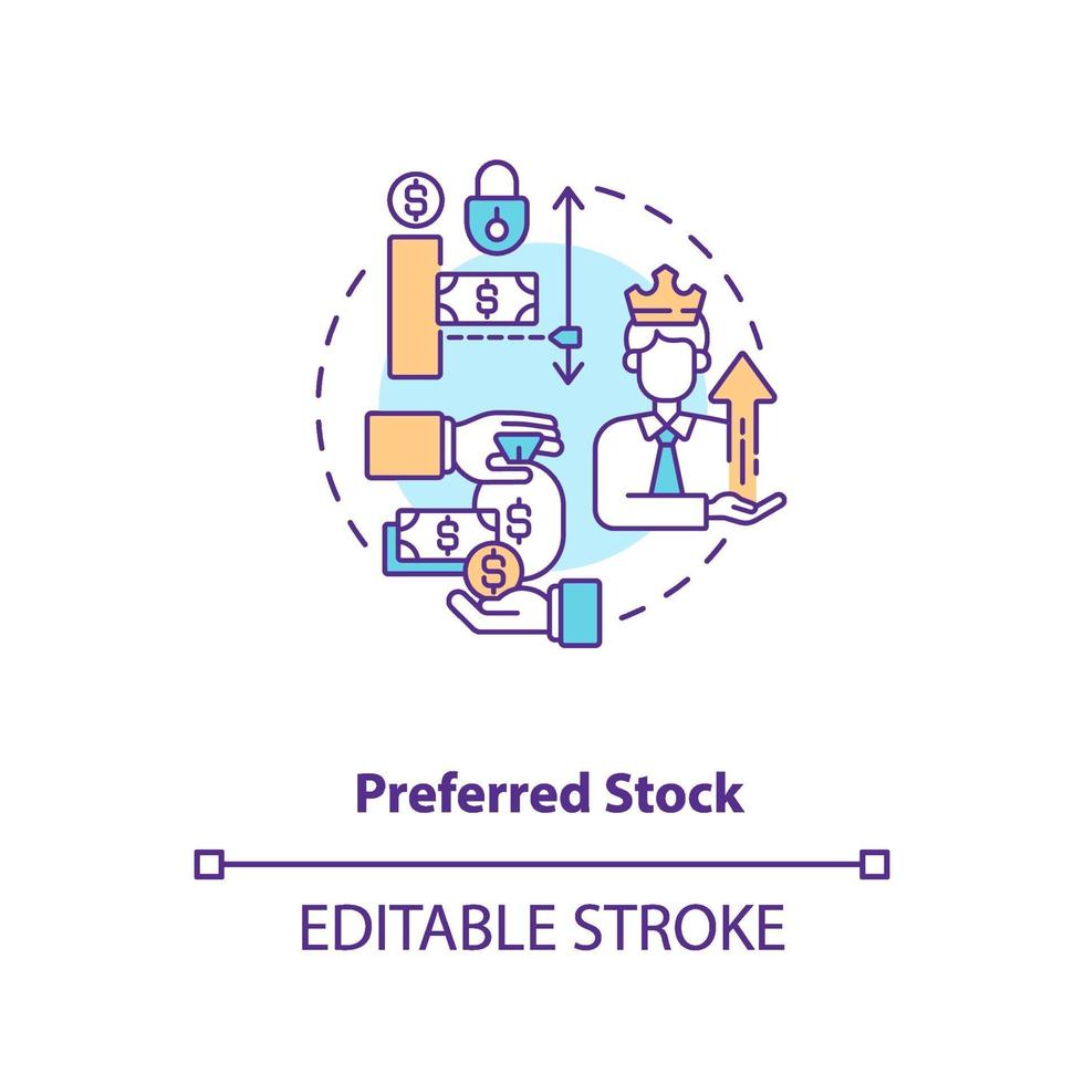 Preferred stock concept icon vector