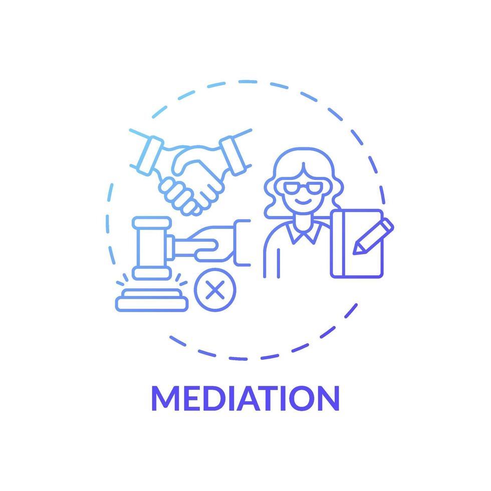 Mediation concept icon vector